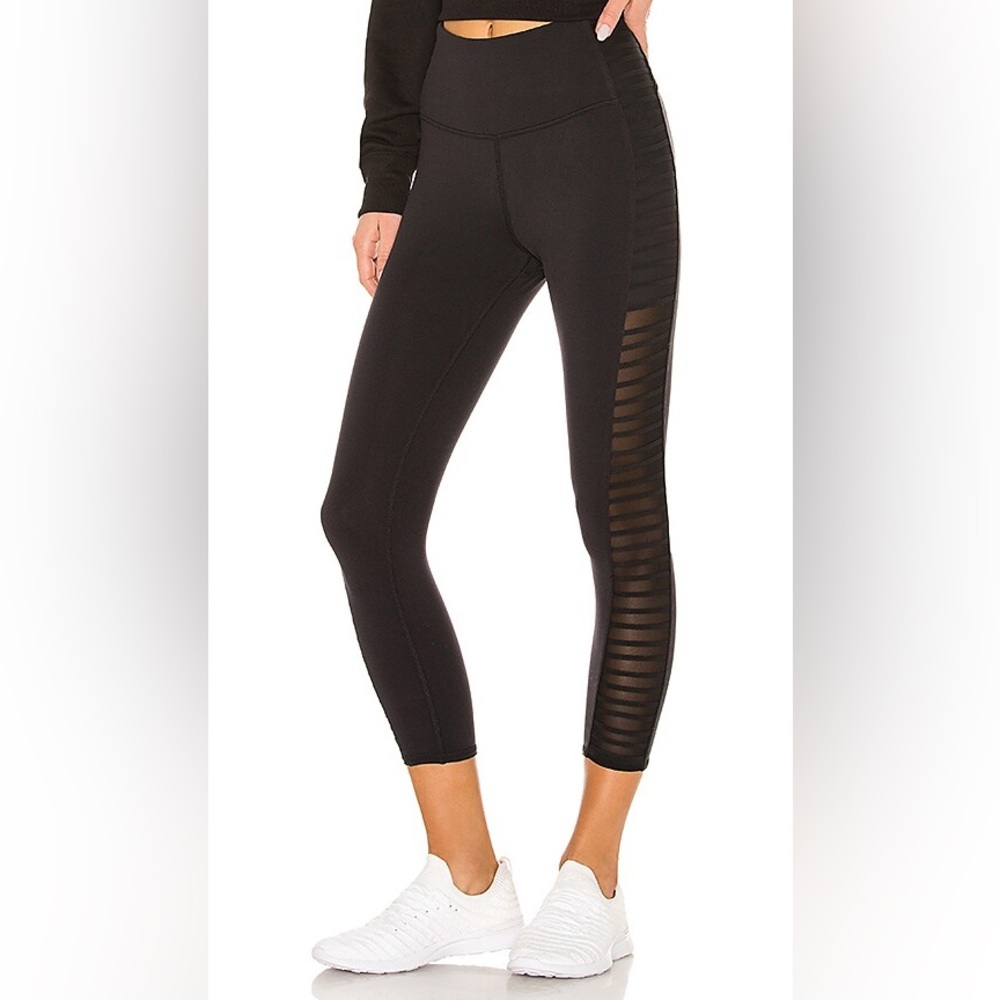 NWT Alo Cropped Leggings High-Waist Prism Capri Side Show Yoga Pants
